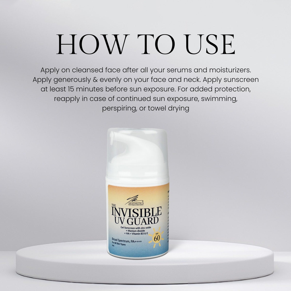 The Invisible UV Guard — SPF 60 Gel Sunscreen